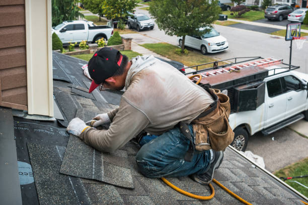 Professional Roofing technician working in West Poland, ME